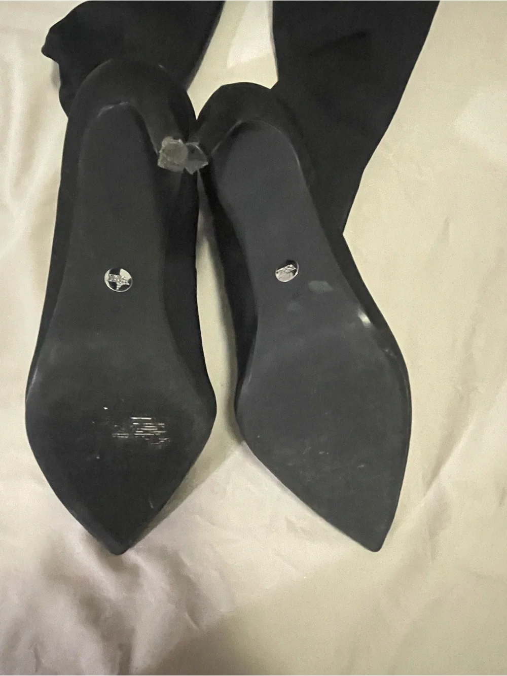 Zara Black Over-the-Knee Pointed Stiletto Boots